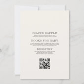 All in One Little Hunter Clothesline Baby Shower Einladung (Rückseite)