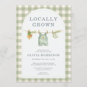 All in One Locally Grown Baby Shower Einladung (Vorderseite)