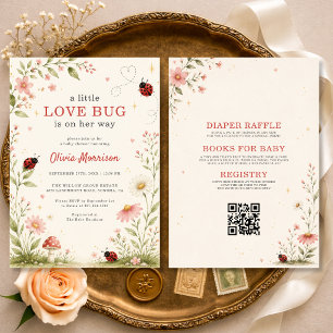 All in One Love Bug Ladybug Babyparty-Einladung Einladung