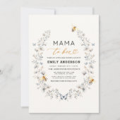 All in One Mama to Bee Wildblume Baby Shower Einladung (Vorderseite)