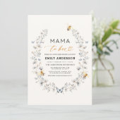 All in One Mama to Bee Wildblume Baby Shower Einladung (Stehend Vorderseite)