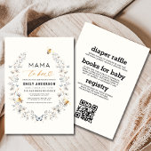 All in One Mama to Bee Wildblume Baby Shower Einladung