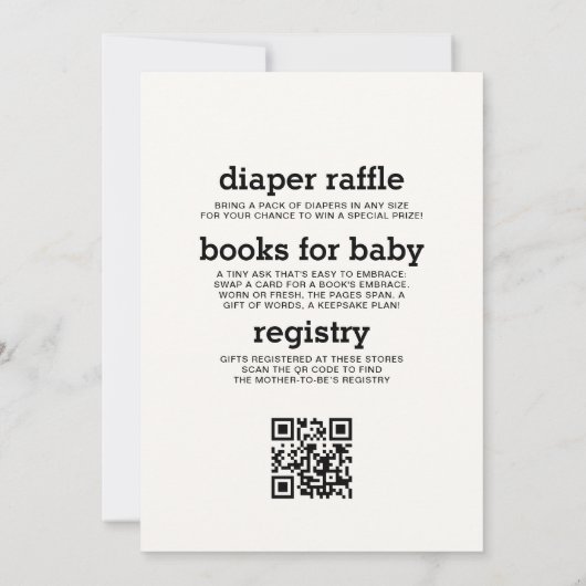 All in One Mama to Bee Wildblume Baby Shower Einladung (Rückseite)