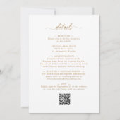 All in One mit Details Gold Calligrafy Hochzeit Einladung (Rückseite)