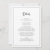 All in One mit Details Kalligrafie-Border-Hochzeit Einladung (Rückseite)