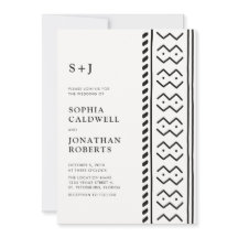 All in One Modern Boho Mudcloth Monogram Wedding