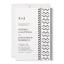 All in One Modern Boho Mudcloth Monogram Wedding I