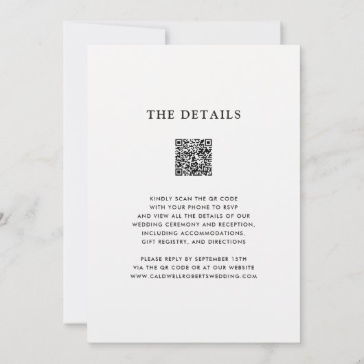 All in One Modern Boho Mudcloth Monogram Wedding I Einladung (Rückseite)