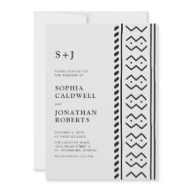 All in One Modern Boho Mudcloth Monogram Wedding I