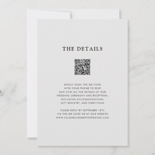 All in One Modern Boho Mudcloth Monogram Wedding I Einladung (Rückseite)