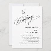 All in One Modern Minimalistische Schwarz-weiße Ho Einladung (Vorderseite)