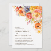 All in One Modern Spring Floral Wedding Einladung (Vorderseite)
