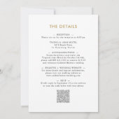 All in One Monogram Funkelnd Gold Glitzer Wedding Einladung (Rückseite)