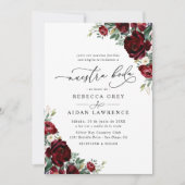 All in one Neustra Boda rustikale Hochzeit der Rot Einladung (Vorderseite)