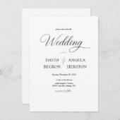 All-In-One Neutral Modern Boho Wedding  Einladung (Vorne/Hinten)