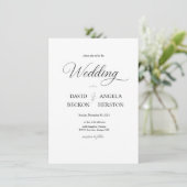 All-In-One Neutral Modern Boho Wedding Einladung (Stehend Vorderseite)