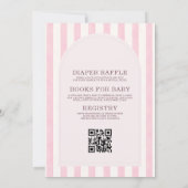 All in One New Chapter Begins Pink Bow Baby Shower Einladung (Rückseite)