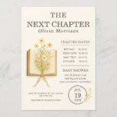 All in One Next Chapter Begins QR Code Baby Shower Einladung (Vorderseite)