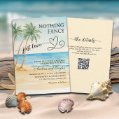All in One Nothing Fancy Just Love QR Code Beach Einladung
