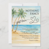 All in One Nothing Fancy Just Love QR Code Beach Einladung (Vorderseite)