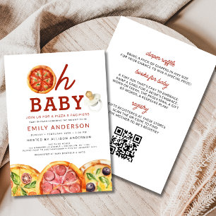 All in One Oh Baby Pizza & Schnullers Kinderdusche Einladung