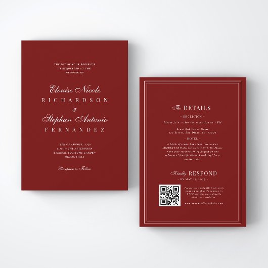 All in One Old Money Wedding Einladung