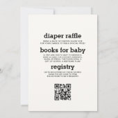 All in One Parters to Bee Wildblume Baby Shower Einladung (Rückseite)