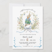 All in One Peter Rabbit Bunny QR Baby Shower  Einladung (Vorderseite)