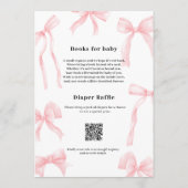 All In One Pink Bow Baby Shower Einladung (Rückseite)