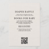 All in One Pink Bow Girl Baby Shower Einladung (Rückseite)