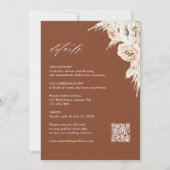 All in one Protea Pampas Grass Wedding Terracotta Einladung (Rückseite)