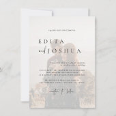 All in one QR Code 2 Foto Hochzeit Einladung (Vorderseite)