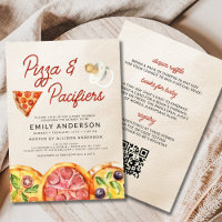 All in One QR Code Pizza & Schnullers Baby Shower