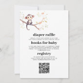 All in One QR Code Tropical Safari Baby Shooter Einladung (Rückseite)