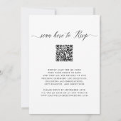 All in One QR Code UAWG Black Calligraphy Wedding Einladung (Rückseite)