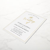 All in one Real Gold Calligrafy Wedding Folieneinladung (Gedreht)