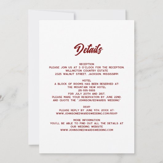 All in one Red Retro Disco Einladung (Rückseite)