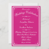 All In One RSVP Email Website Chic Magenta Wedding Einladung (Vorderseite)