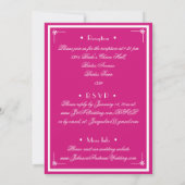 All In One RSVP Email Website Chic Magenta Wedding Einladung (Rückseite)