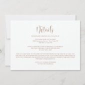 All in One Rustic Pink Floral Wedding Einladung (Rückseite)