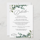 All-In-One Rustic Watercolor Greenery Wedding Einladung (Rückseite)