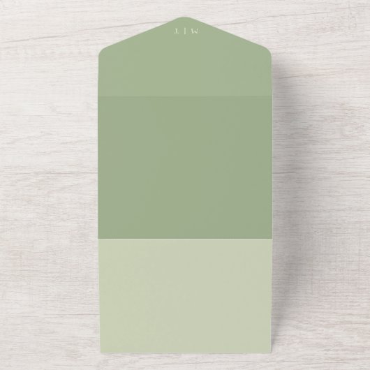 All in one Sage Wedding Foto Einladung QR Code (Außenbereich)