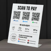 All-in-One Scan to PayPal PayPal Venmo Cash App Sockelschild