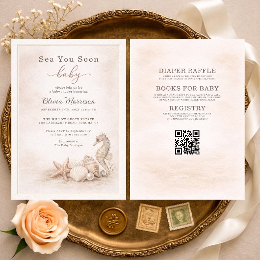 All in One Sea You Soon Baby Shower Einladung