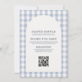 All in One She's Ready to Pop Boy Baby Shower Einladung (Rückseite)