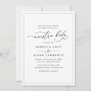 All-In-One Simple Classic Unsere Hochzeit Hochzeit Einladung