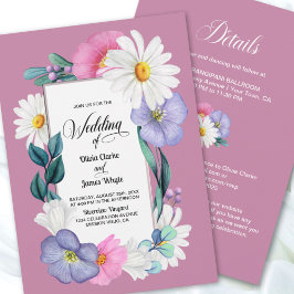 All in one Spring Floral Wedding Einladung