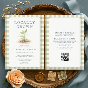 All in One Sprout Lokal Gewachsene Babyparty Einladung