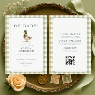 All in One Stockenten-Baby-Baby-Shower Einladung