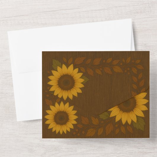 All-In-One Sunflower Invitation All In One Einladung (Rückseite)